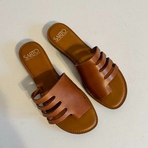 Franco Sarto Gala Tan Slide Sandals Size 7